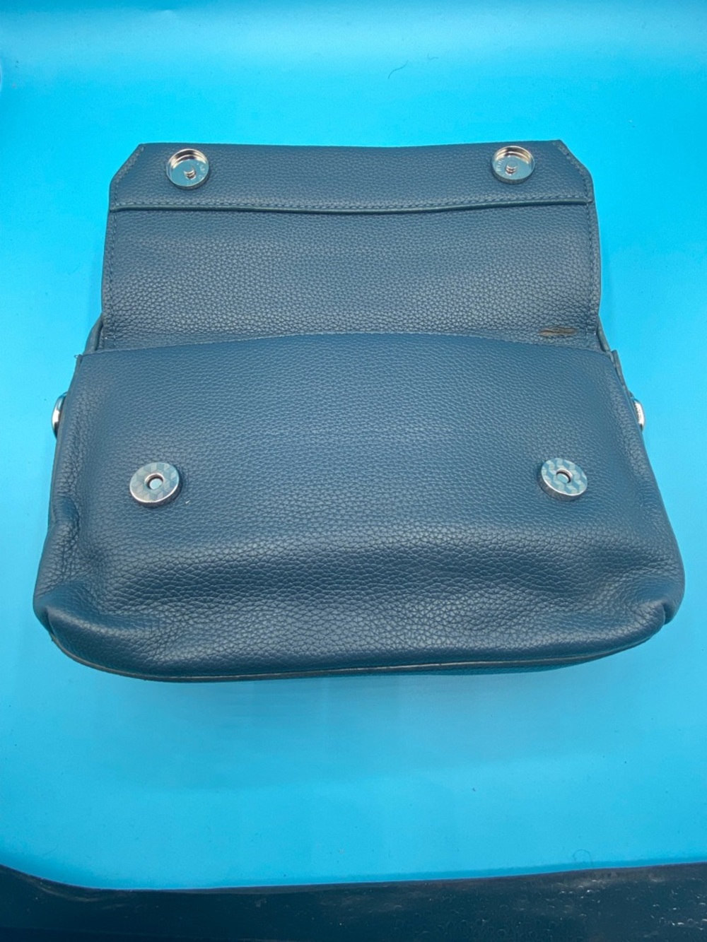 Louis Vuitton Navy Blue Leather Messenger Bag with Logo Detail - Picture 2 of 5